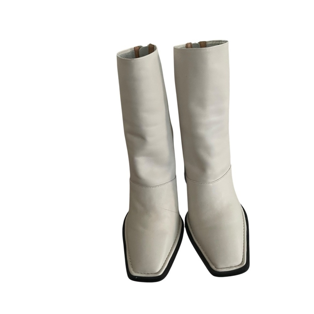 Alias Mae Eden Women's Leather Ankle Zip Block Heel Boots Size 7.5 - Picture 5 of 11